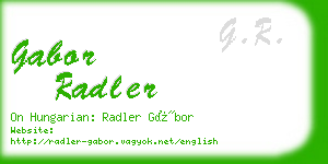 gabor radler business card